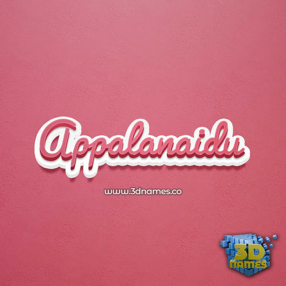 appalanaidu in Red Scribble style - 3D name wallpaper