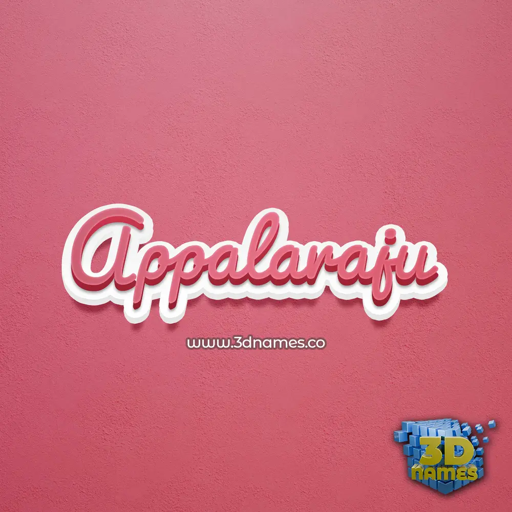 appalaraju in Red Scribble style - 3D name wallpaper