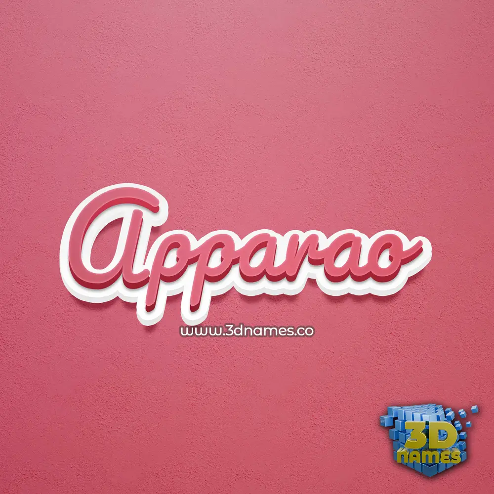 apparao in Red Scribble style - 3D name wallpaper