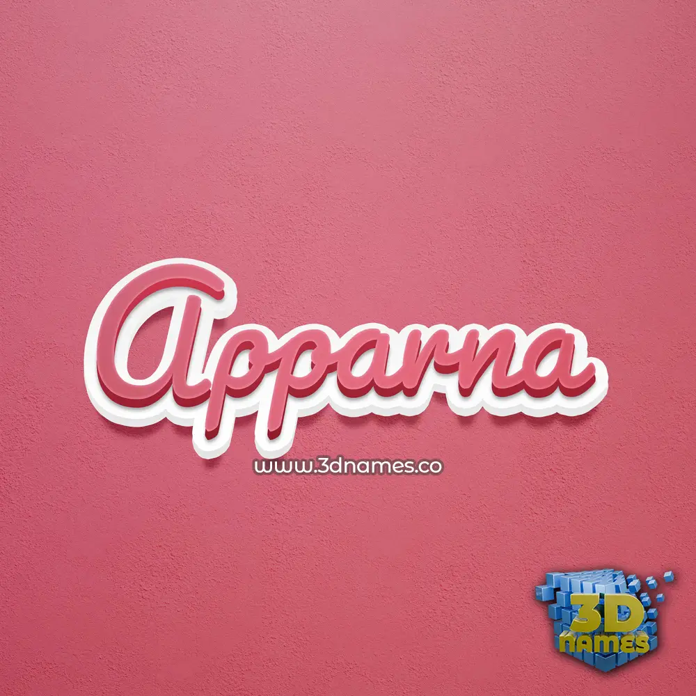 apparna in Red Scribble style - 3D name wallpaper