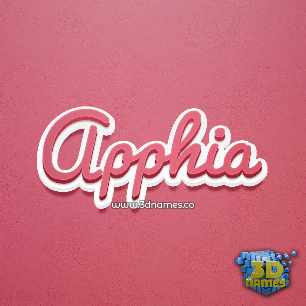 apphia in Red Scribble style - 3D name wallpaper