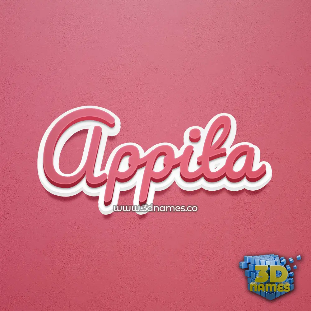 appita in Red Scribble style - 3D name wallpaper