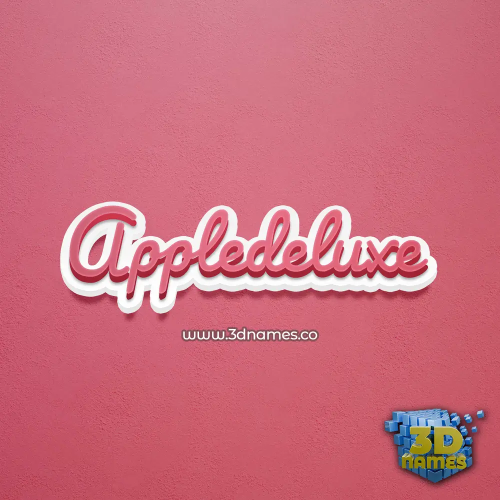 appledeluxe in Red Scribble style - 3D name wallpaper