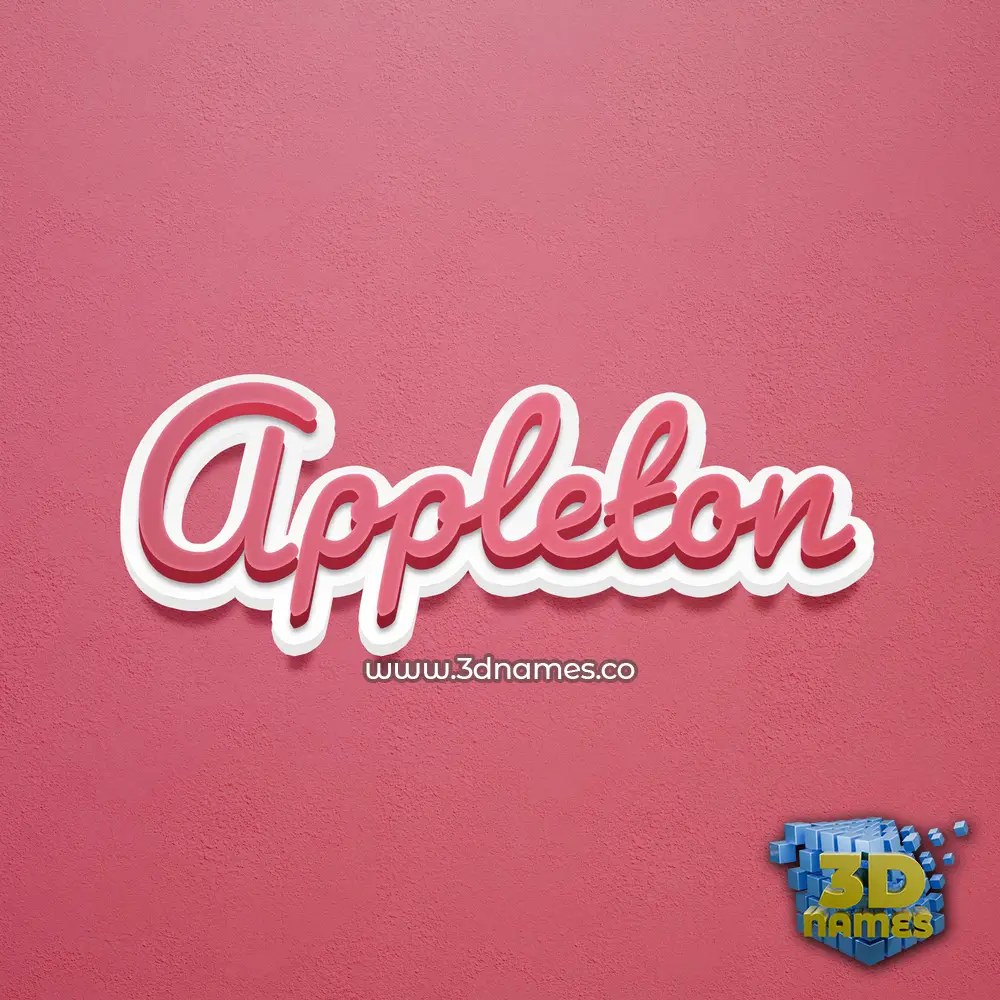 appleton in Red Scribble style - 3D name wallpaper