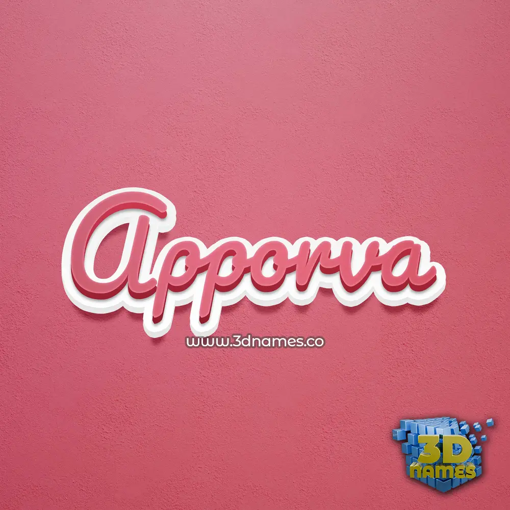 apporva in Red Scribble style - 3D name wallpaper