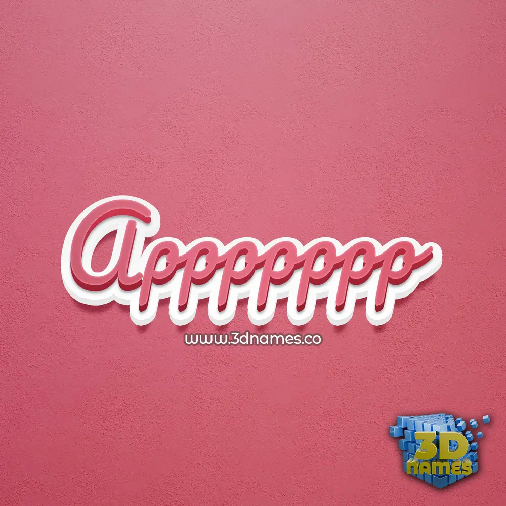 appppppp in Red Scribble style - 3D name wallpaper
