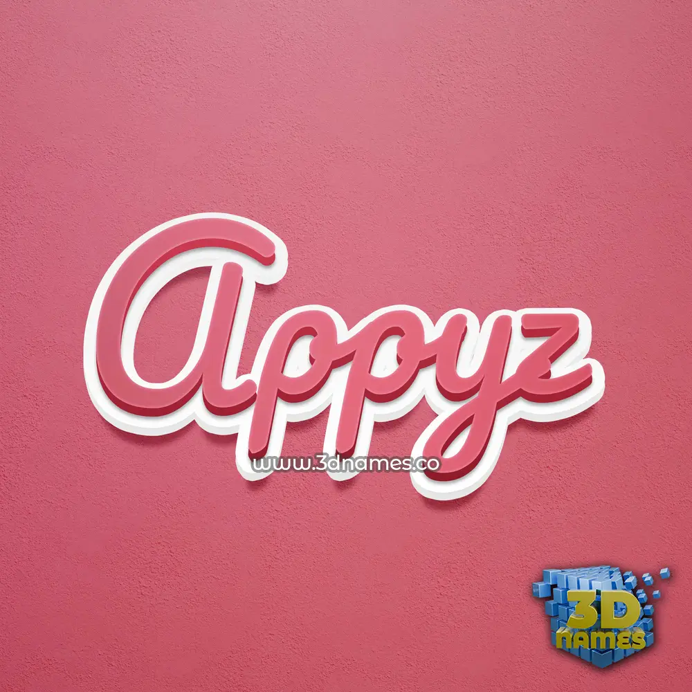 appyz in Red Scribble style - 3D name wallpaper