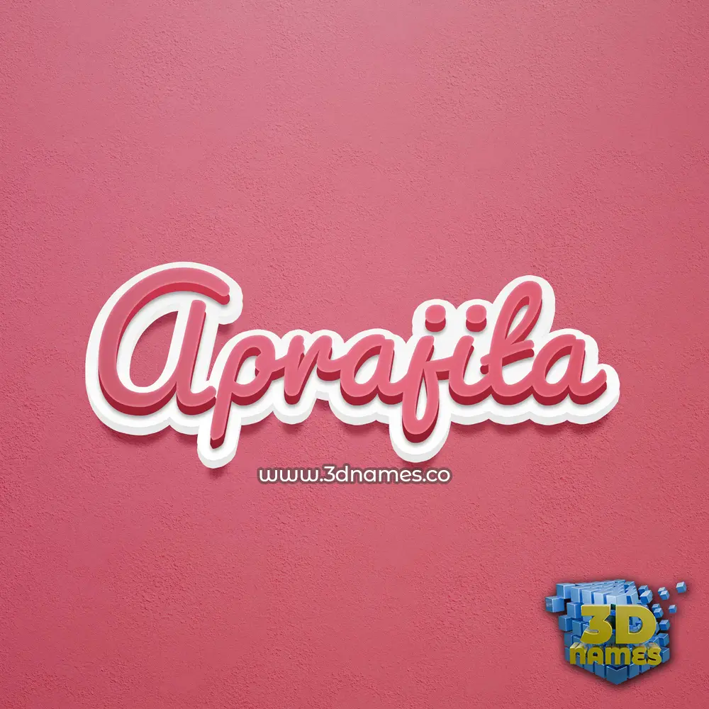aprajita in Red Scribble style - 3D name wallpaper