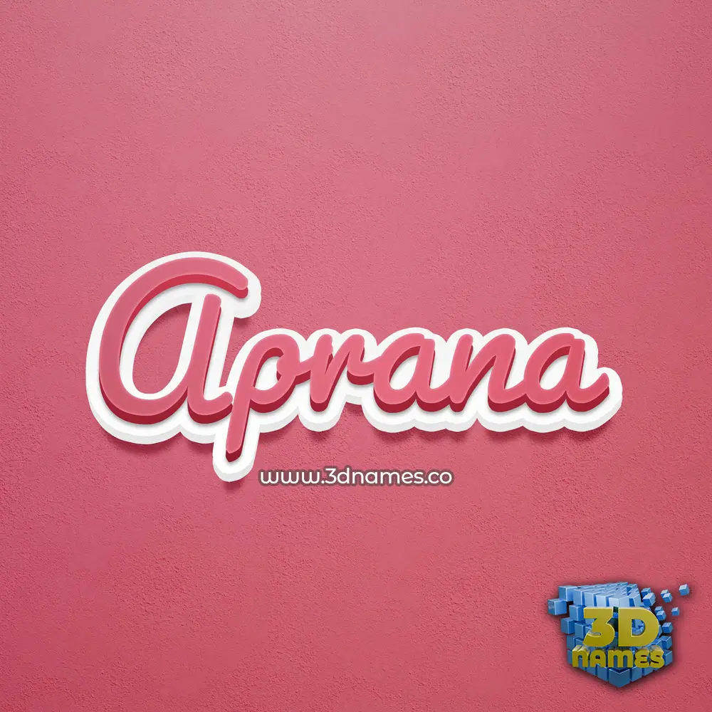 aprana in Red Scribble style - 3D name wallpaper