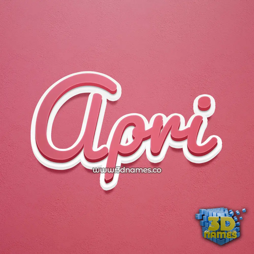 apri in Red Scribble style - 3D name wallpaper