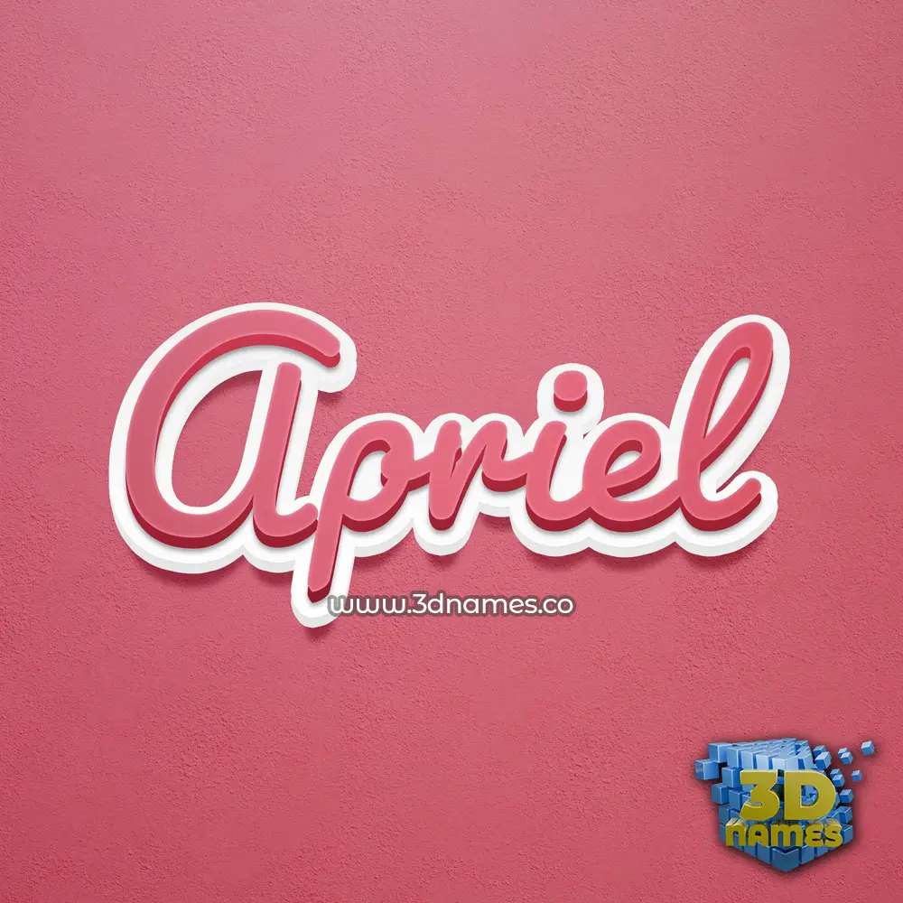 apriel in Red Scribble style - 3D name wallpaper