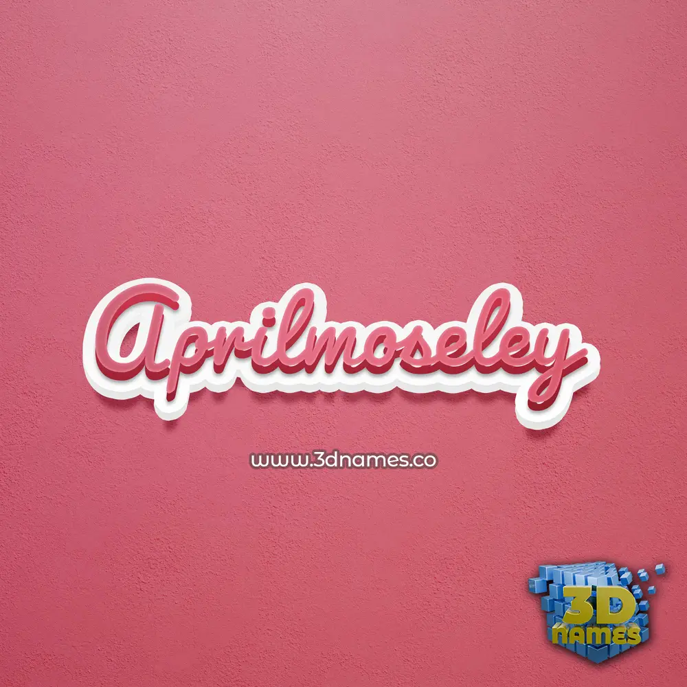 aprilmoseley in Red Scribble style - 3D name wallpaper