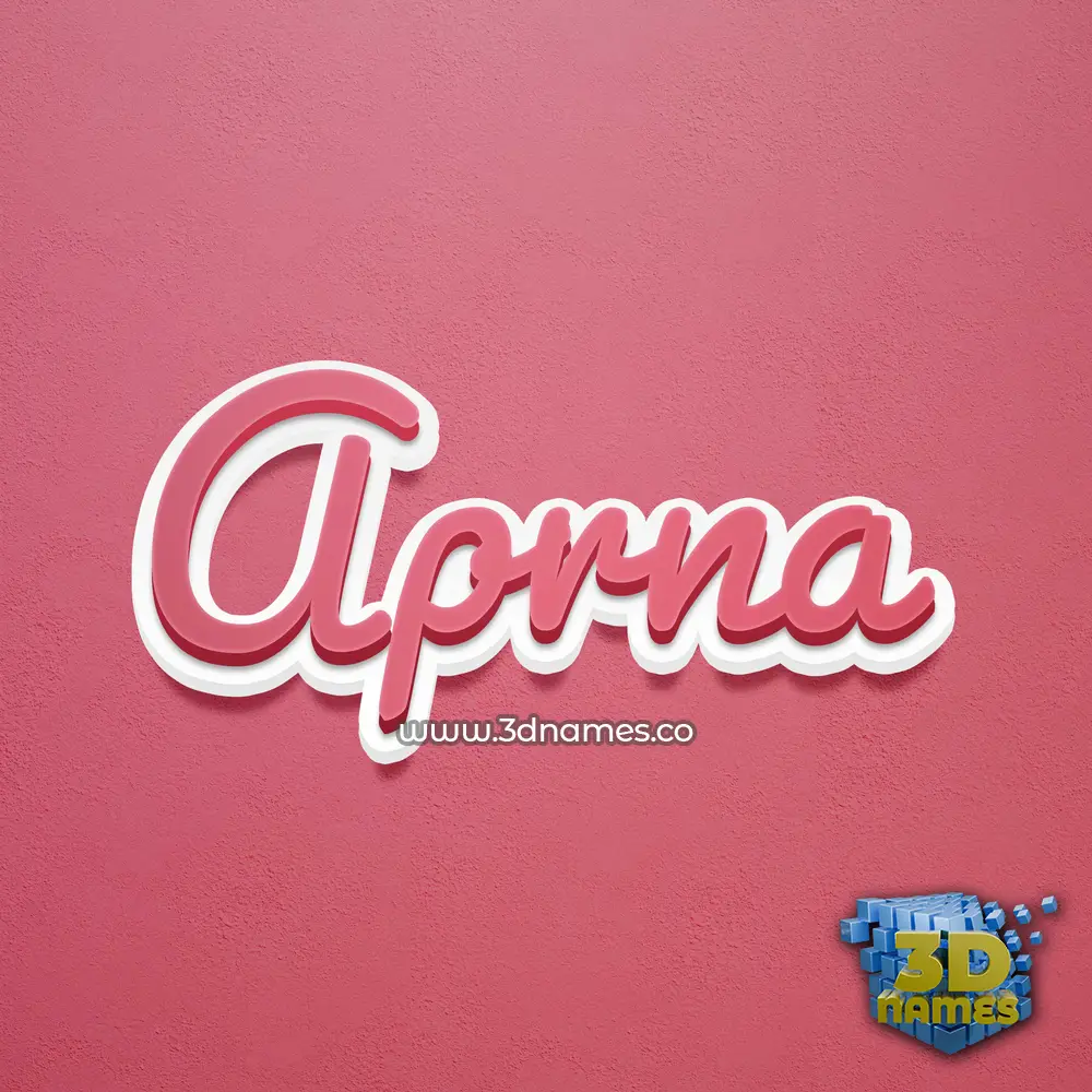 aprna in Red Scribble style - 3D name wallpaper
