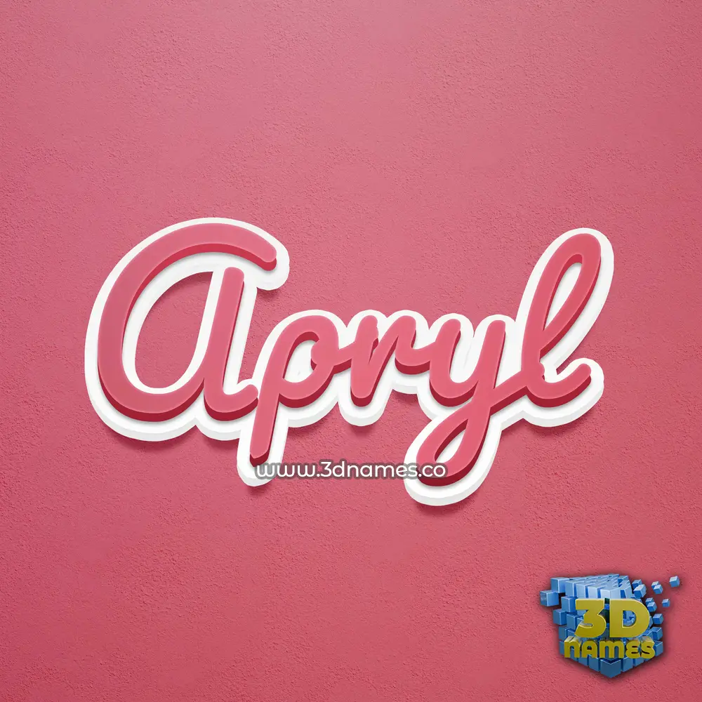 apryl in Red Scribble style - 3D name wallpaper