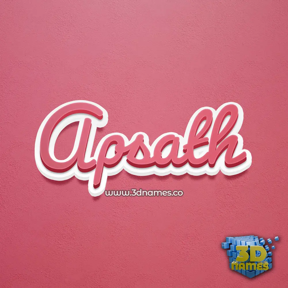 apsath in Red Scribble style - 3D name wallpaper