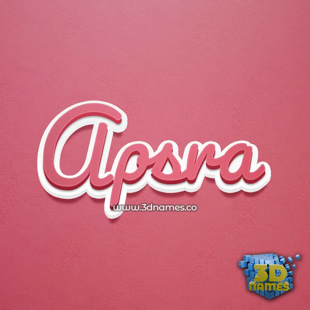 apsra in Red Scribble style - 3D name wallpaper