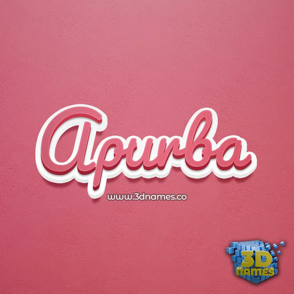 apurba in Red Scribble style - 3D name wallpaper