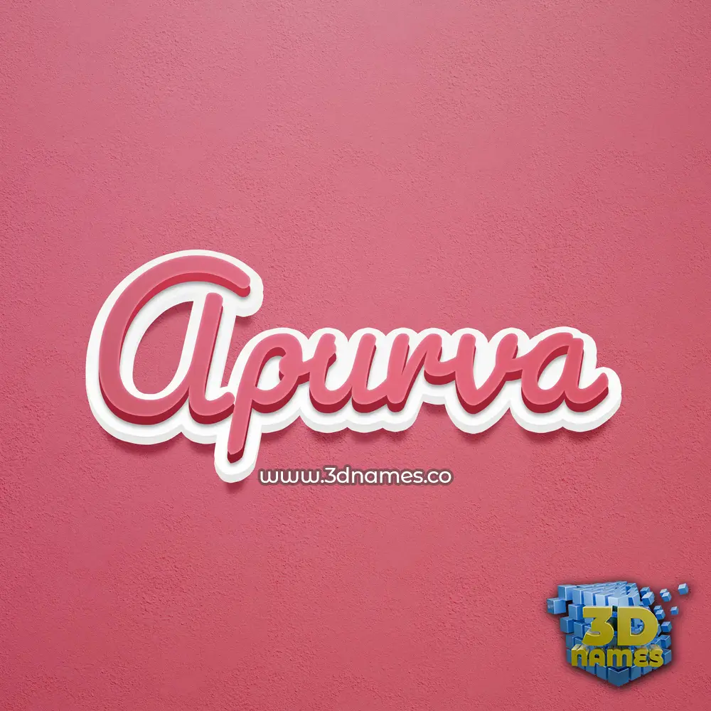 apurva in Red Scribble style - 3D name wallpaper