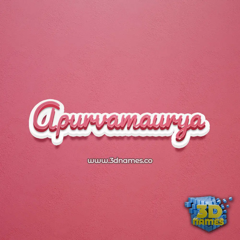apurvamaurya in Red Scribble style - 3D name wallpaper