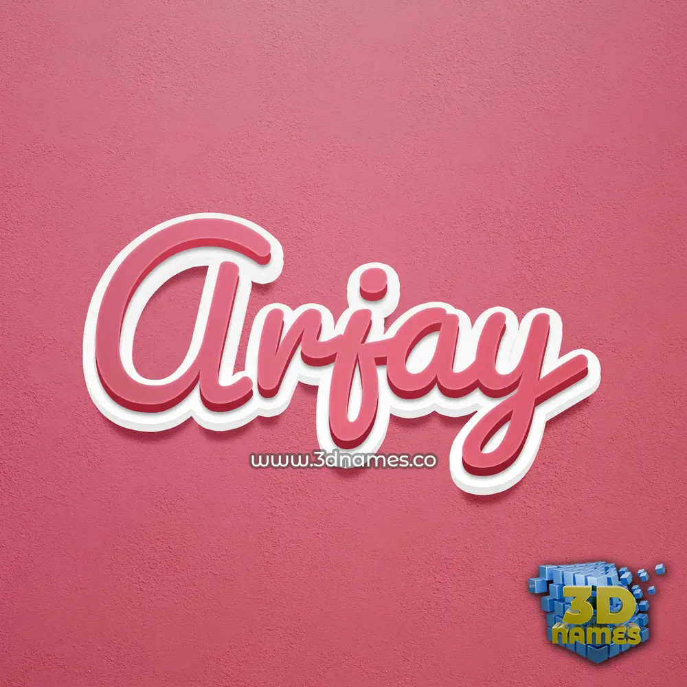arjay in Red Scribble style - 3D name wallpaper