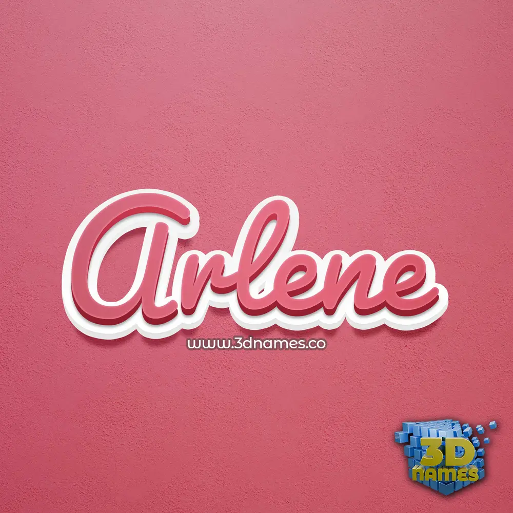 arlene in Red Scribble style - 3D name wallpaper