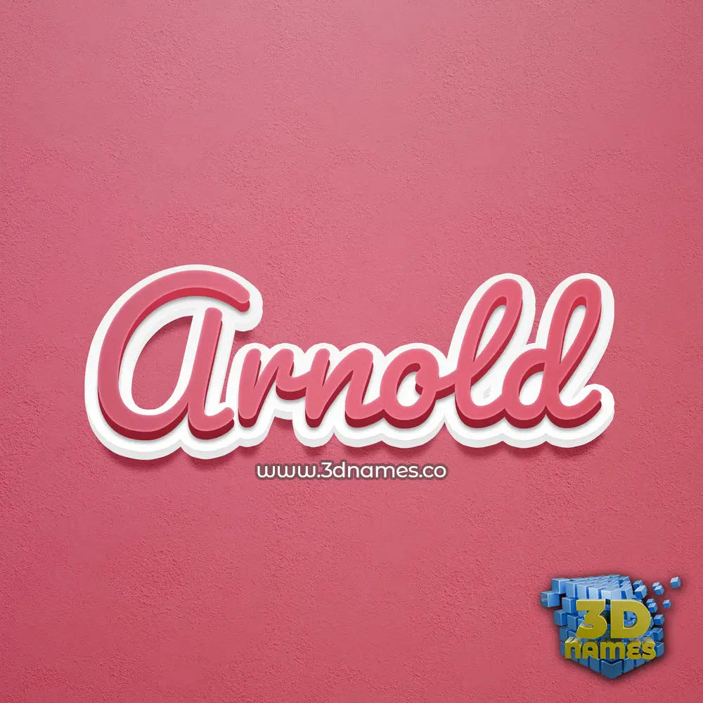 arnold in Red Scribble style - 3D name wallpaper