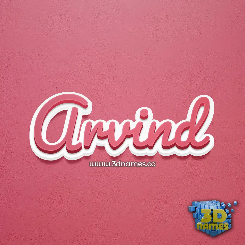 arvind in Red Scribble style - 3D name wallpaper