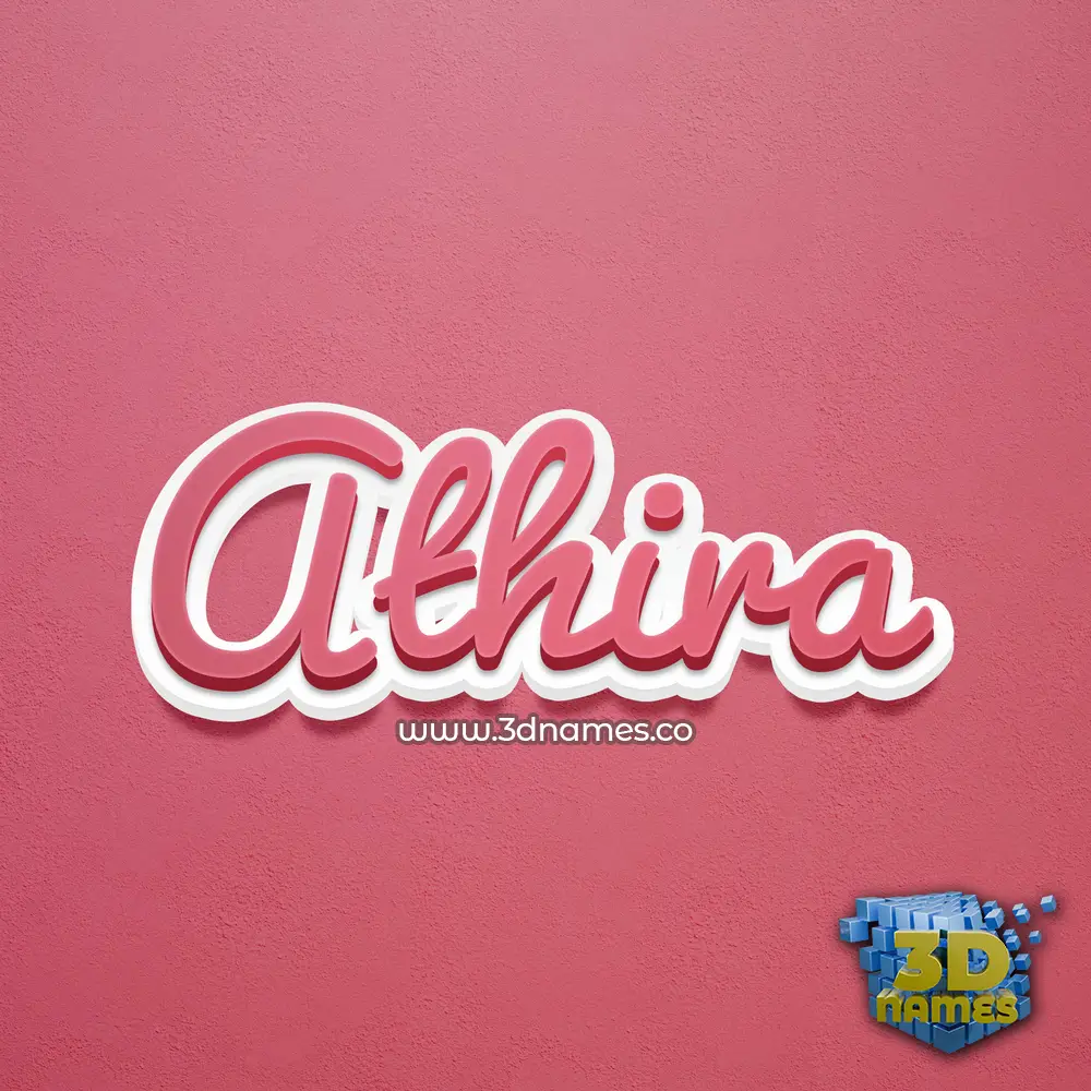 athira in Red Scribble style - 3D name wallpaper