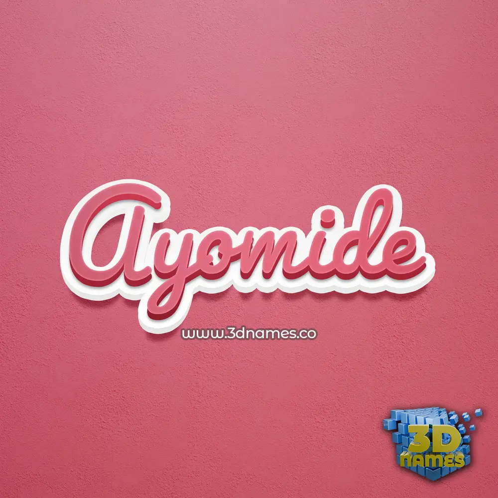 ayomide in Red Scribble style - 3D name wallpaper