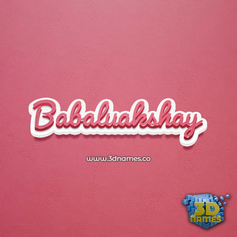 babaluakshay in Red Scribble style - 3D name wallpaper