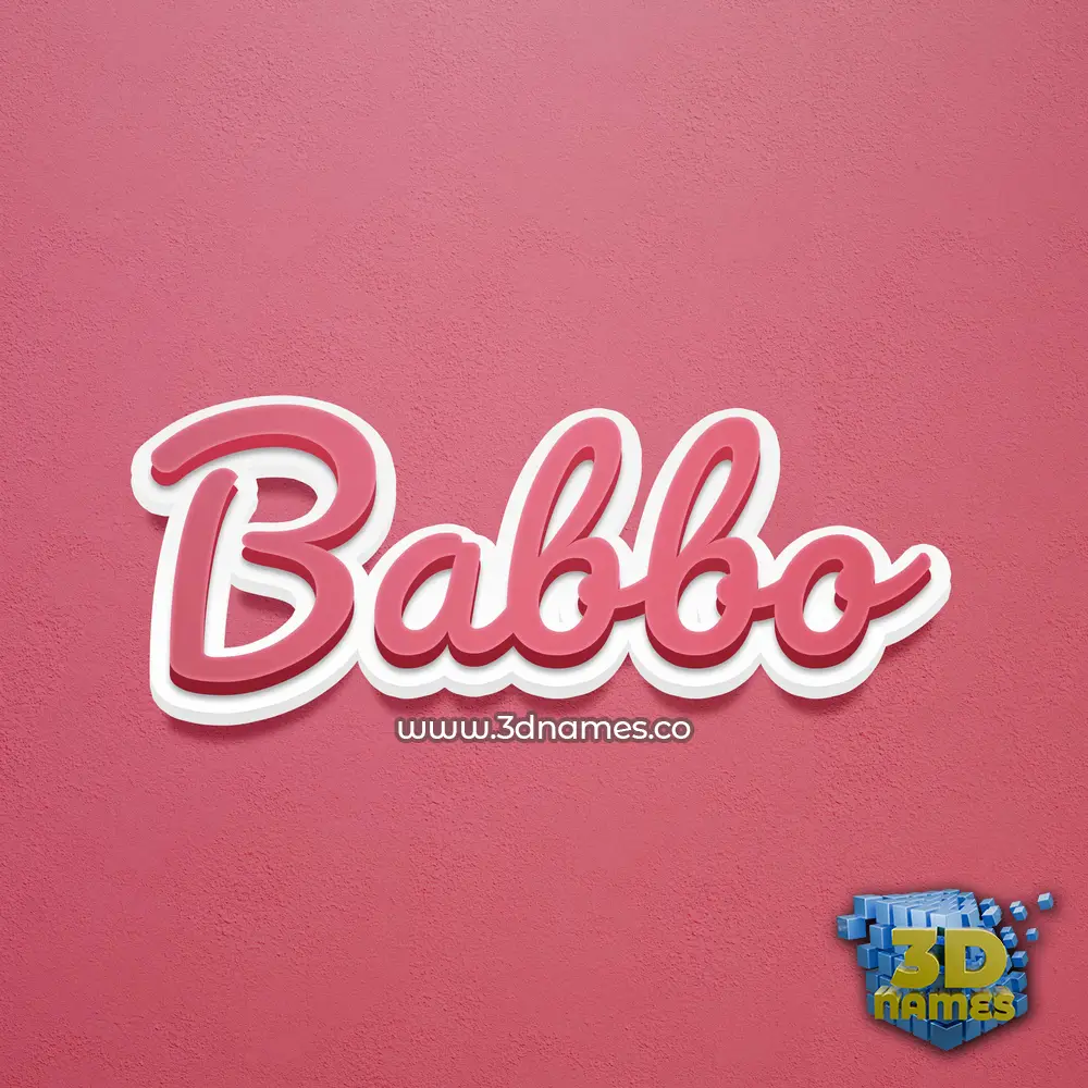 babbo in Red Scribble style - 3D name wallpaper