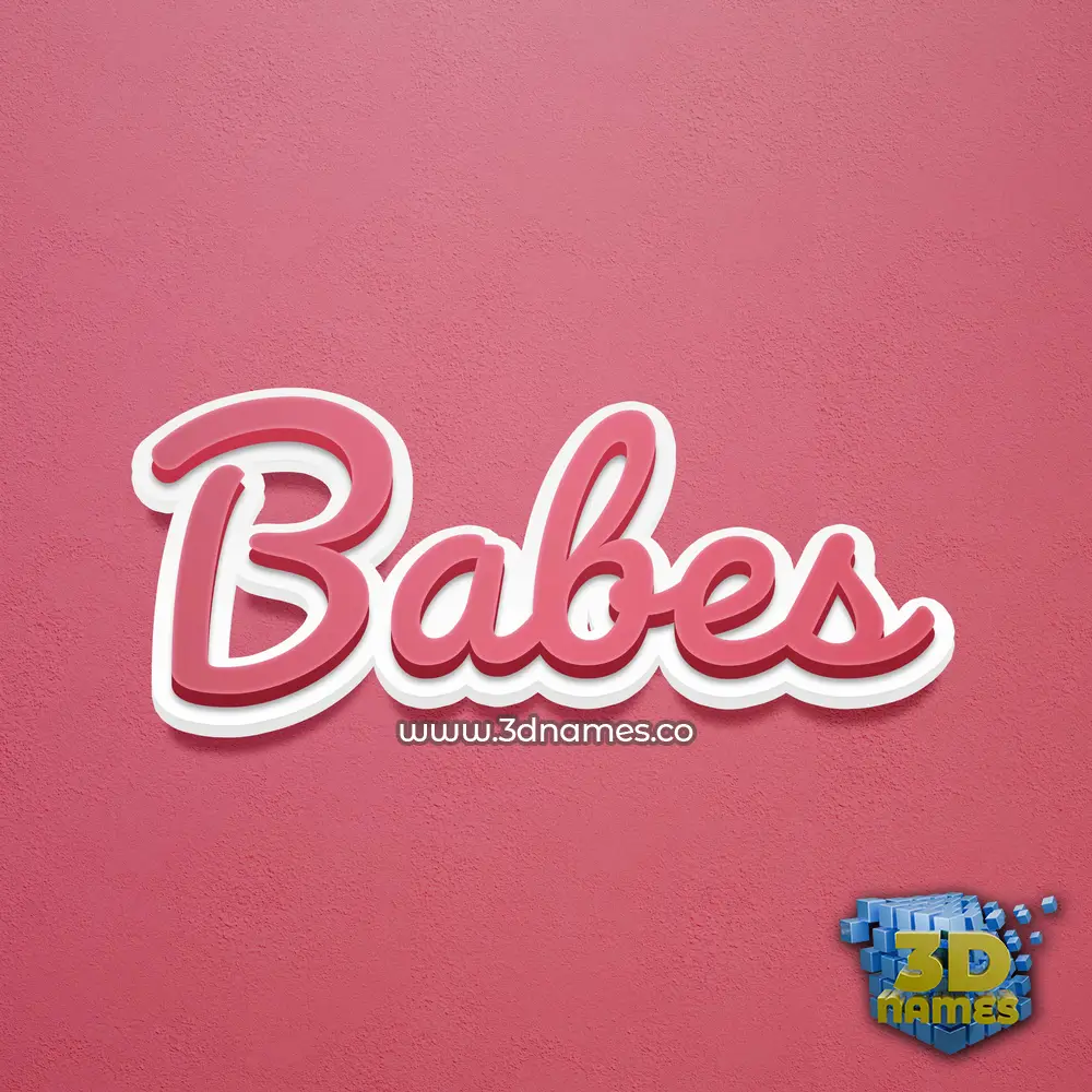 babes in Red Scribble style - 3D name wallpaper