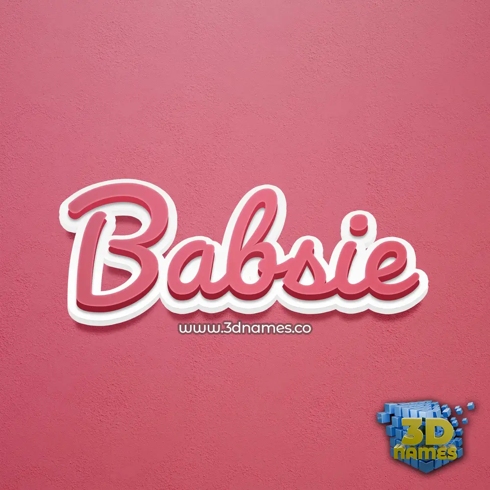 babsie in Red Scribble style - 3D name wallpaper