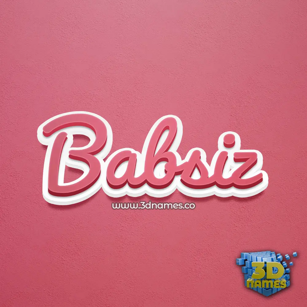 babsiz in Red Scribble style - 3D name wallpaper