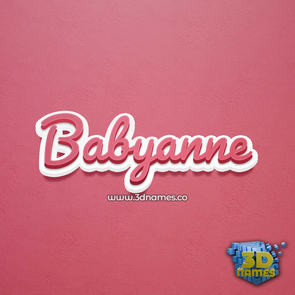 babyanne in Red Scribble style - 3D name wallpaper