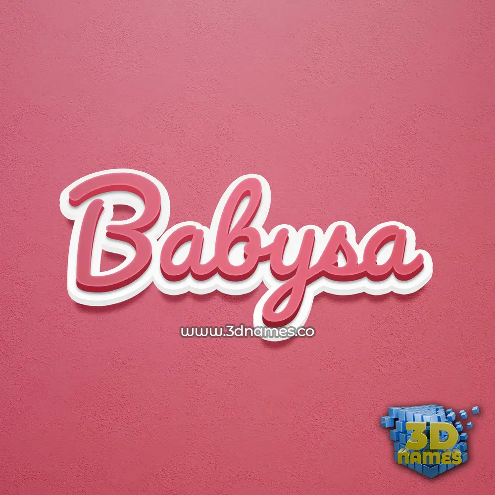 babysa in Red Scribble style - 3D name wallpaper