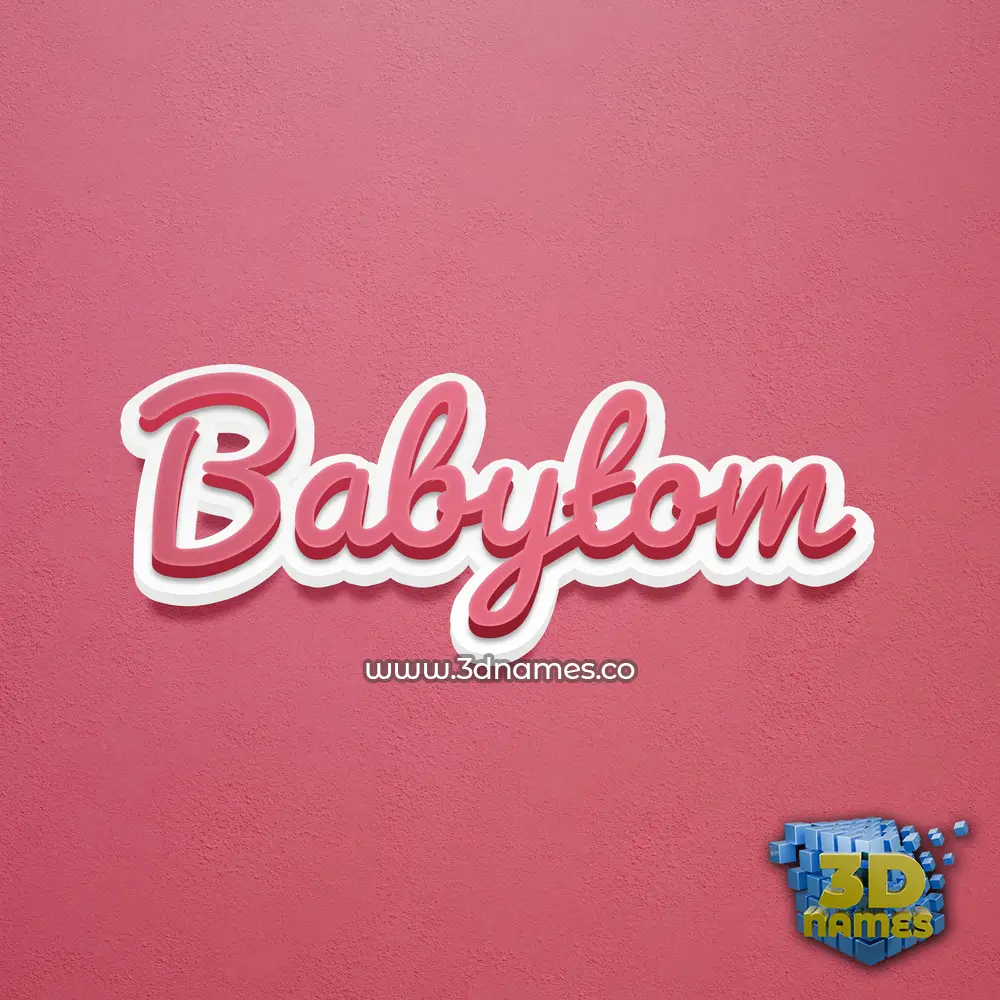 babytom in Red Scribble style - 3D name wallpaper