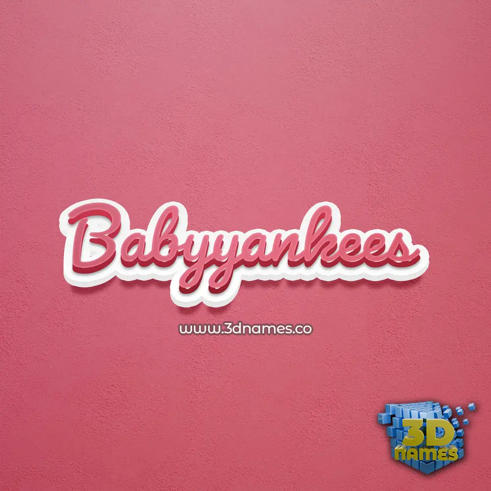 babyyankees in Red Scribble style - 3D name wallpaper