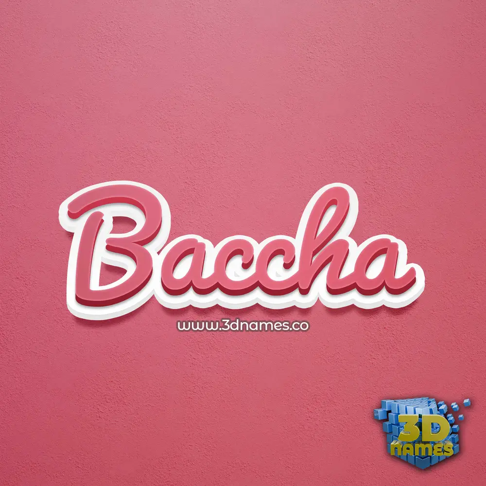 baccha in Red Scribble style - 3D name wallpaper
