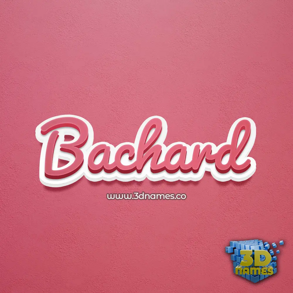 bachard in Red Scribble style - 3D name wallpaper