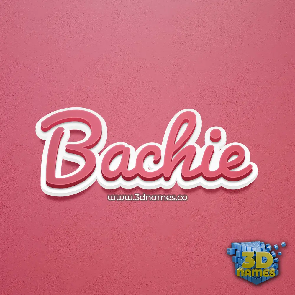 bachie in Red Scribble style - 3D name wallpaper