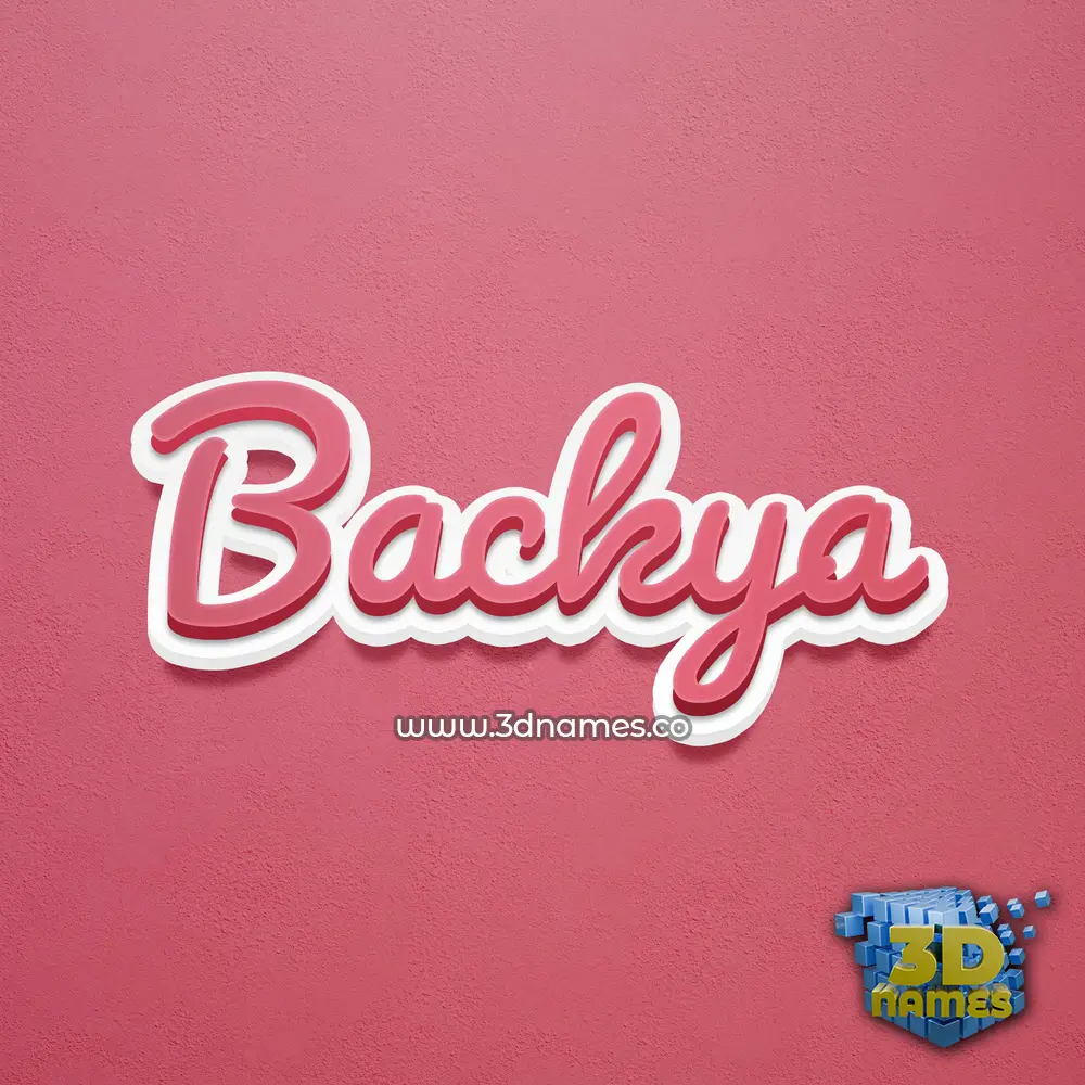 backya in Red Scribble style - 3D name wallpaper
