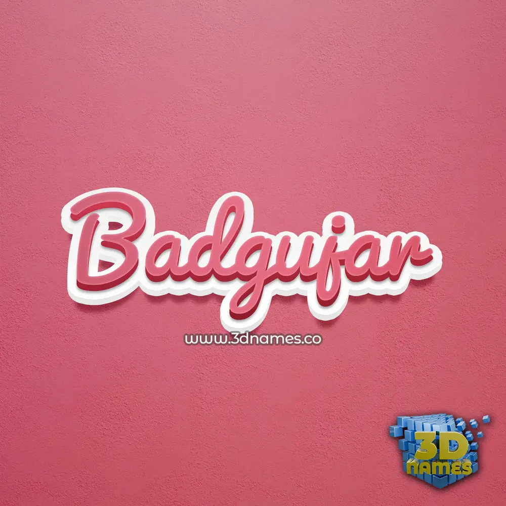 badgujar in Red Scribble style - 3D name wallpaper