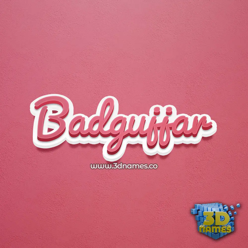badgujjar in Red Scribble style - 3D name wallpaper