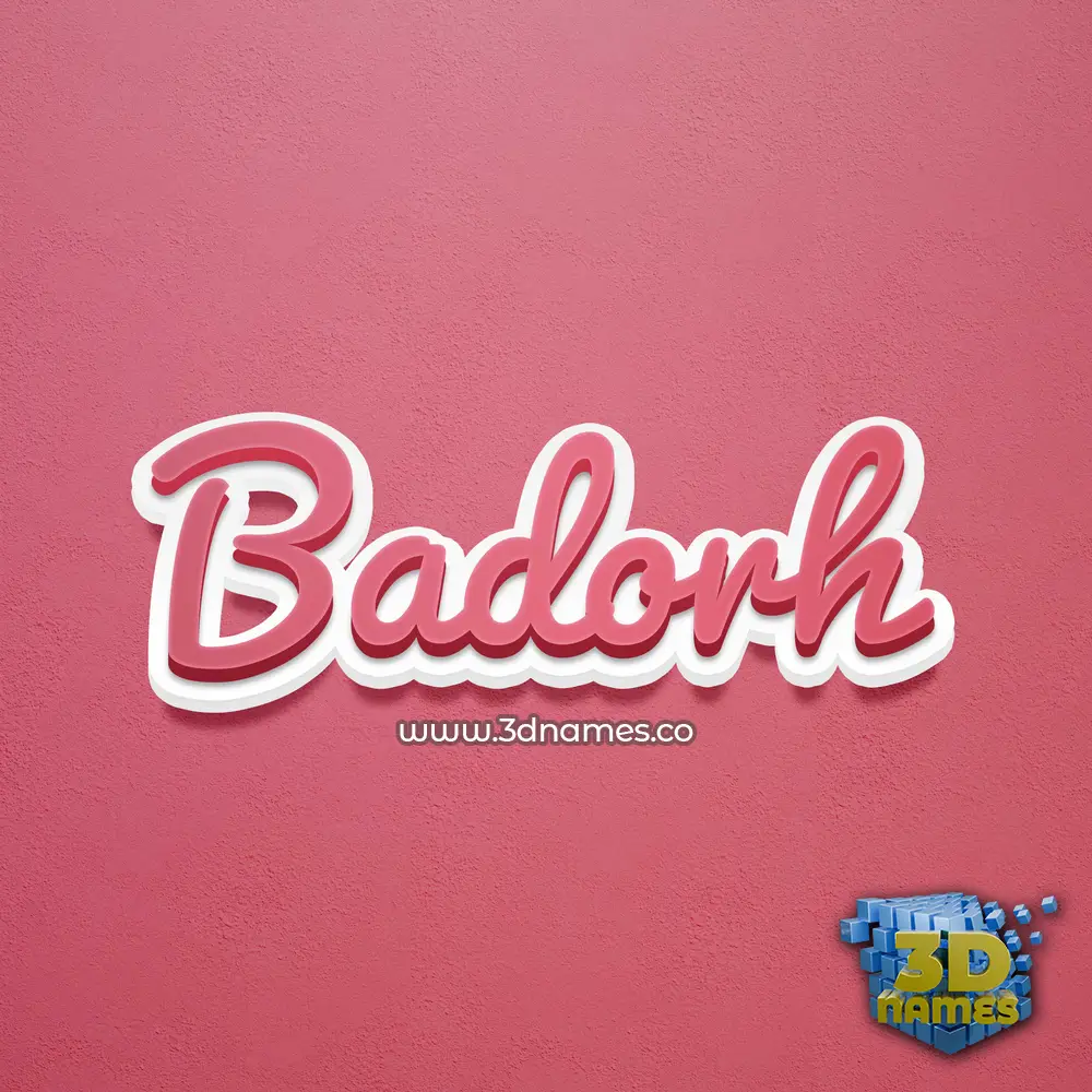badorh in Red Scribble style - 3D name wallpaper