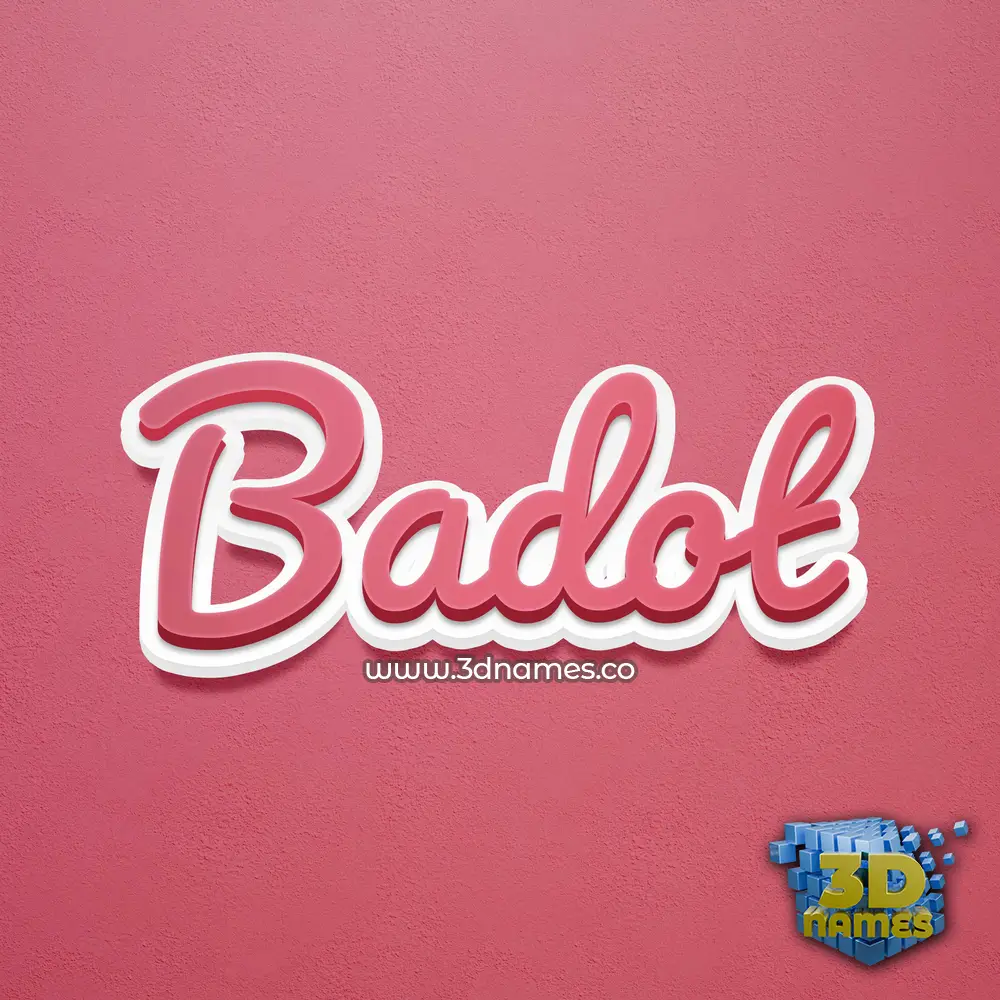 badot in Red Scribble style - 3D name wallpaper