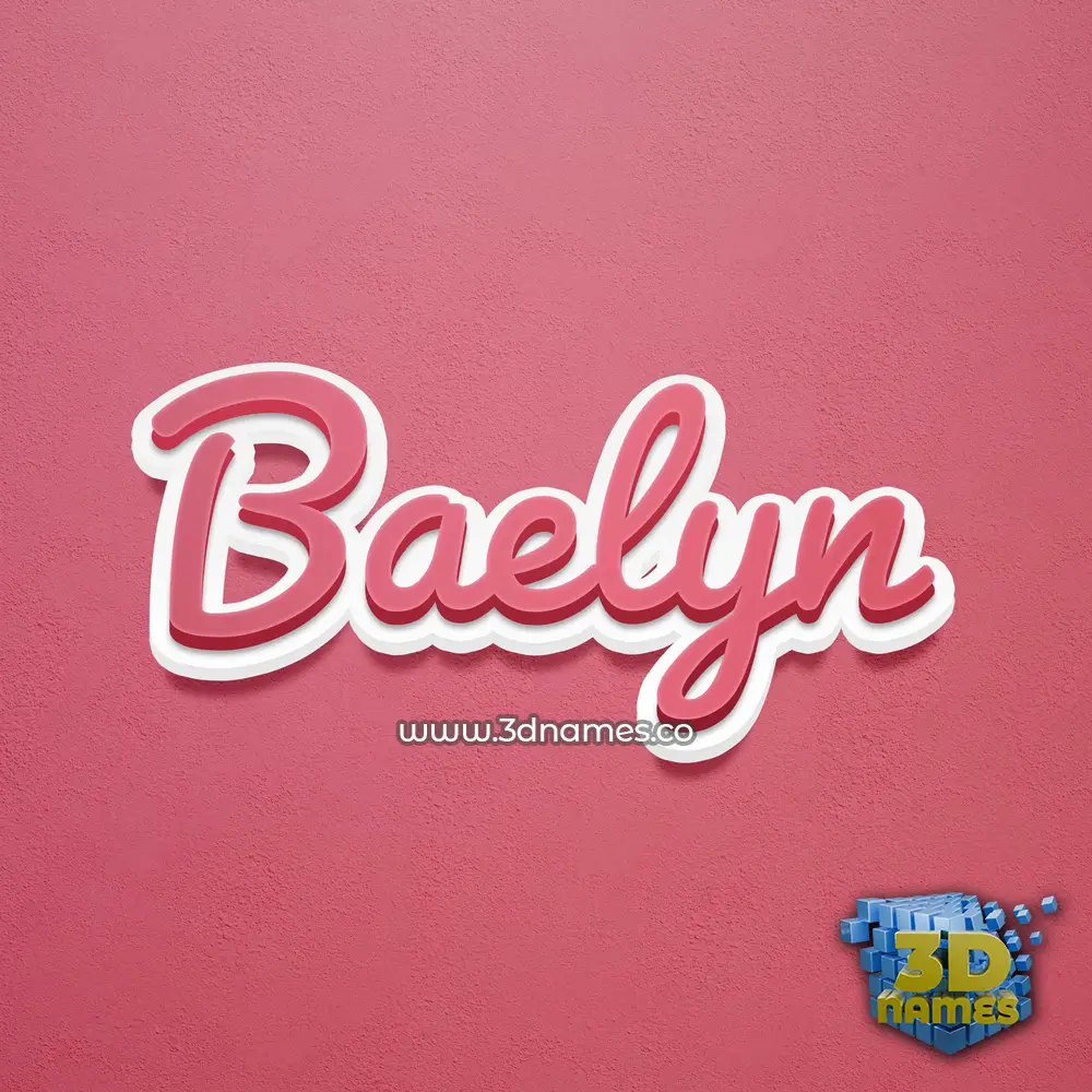 baelyn in Red Scribble style - 3D name wallpaper