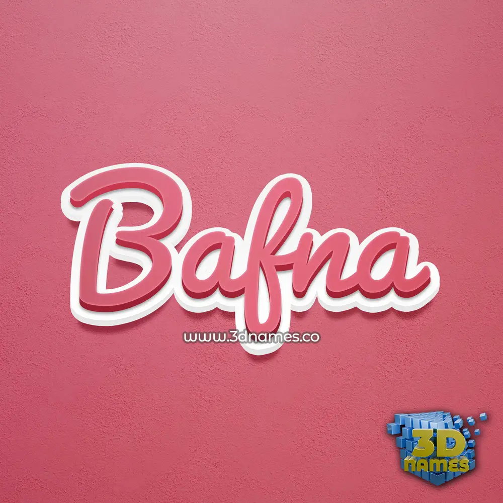 bafna in Red Scribble style - 3D name wallpaper