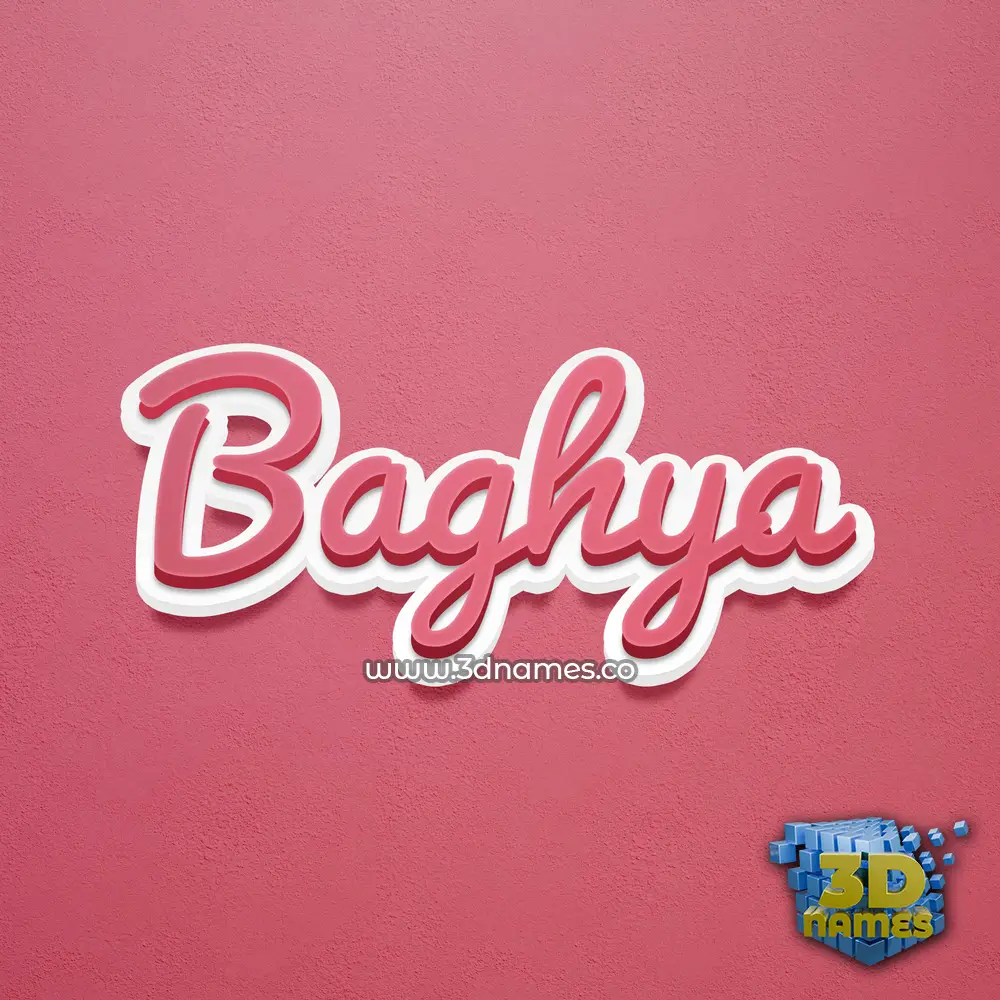 baghya in Red Scribble style - 3D name wallpaper