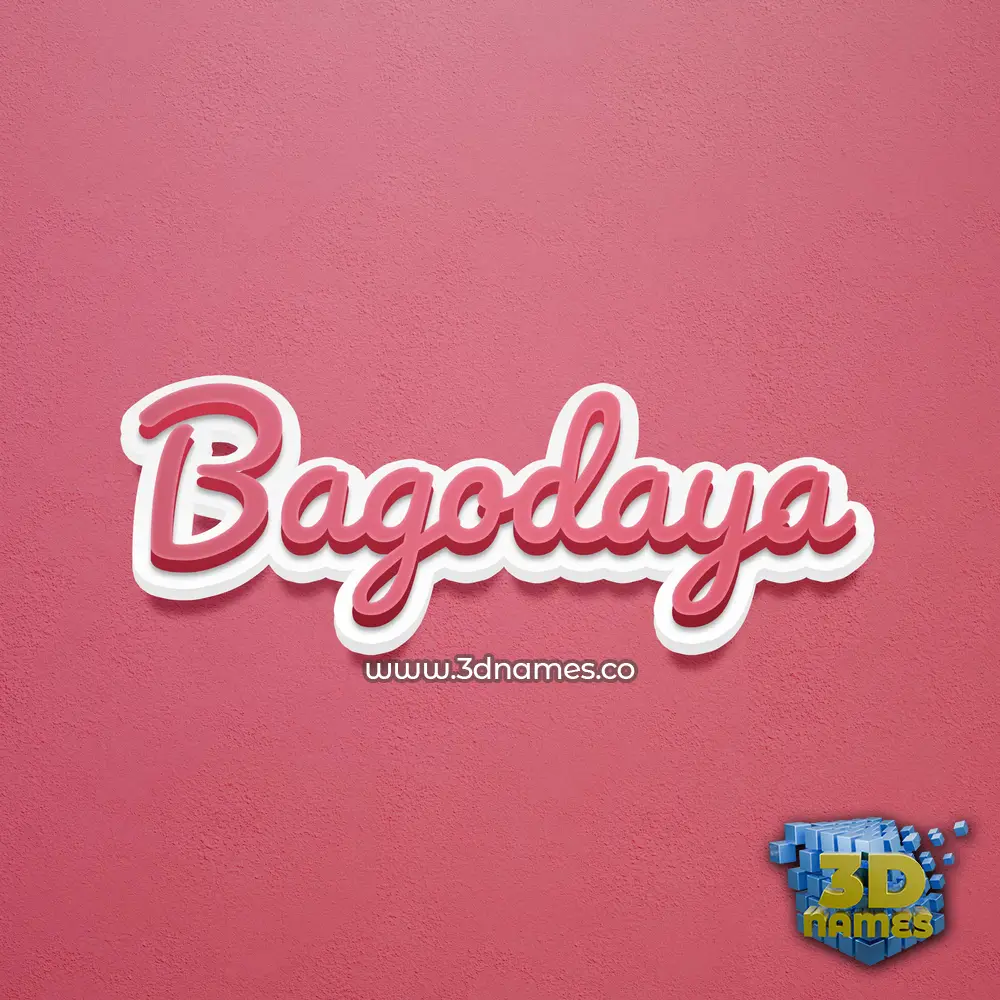 bagodaya in Red Scribble style - 3D name wallpaper